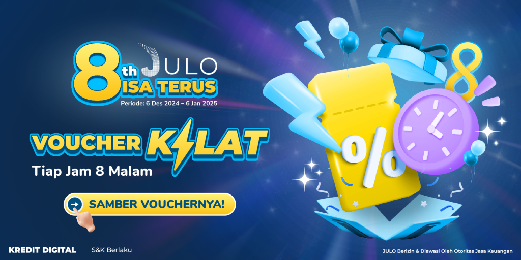 8ISATERUS Rebutan Voucher 88% Setiap Jam 8 Malam!